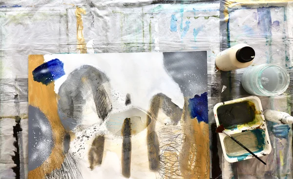 Original Kunst kaufen - 3- Abstrakte Acryl Gemälde auf Papier - Anton Van De Amoste - 2025 - 450 €