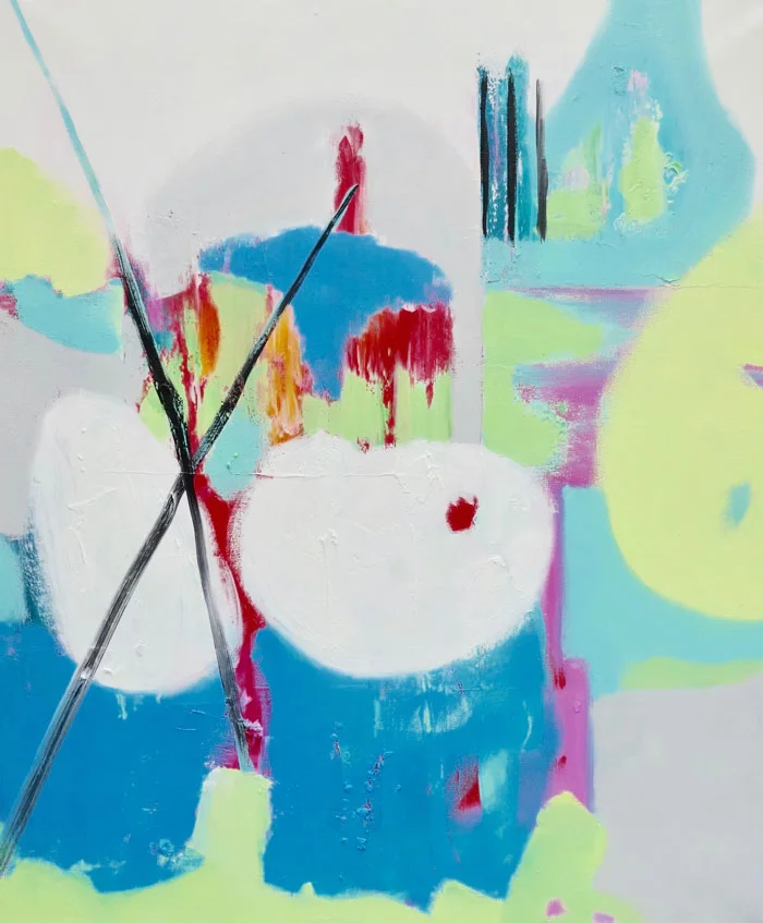 Diana Achtzig: Zellbildung, Ölfarbe auf Leinwand, 60 x 50 cm, 2016 Prenzlauer Berg Berlin, 700 €