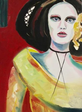 Original Kunst kaufen - Lifestyle der Modezeitschrift Vogue I., 70 x 50 cm, Ölfarbe auf Leinwand, 2020, 1.000 €