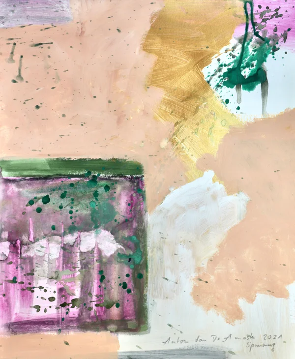 Original Kunst kaufen - 7 - Abstrakte Acryl Gemälde auf Papier - Anton Van De Amoste - 2025 - 450 €