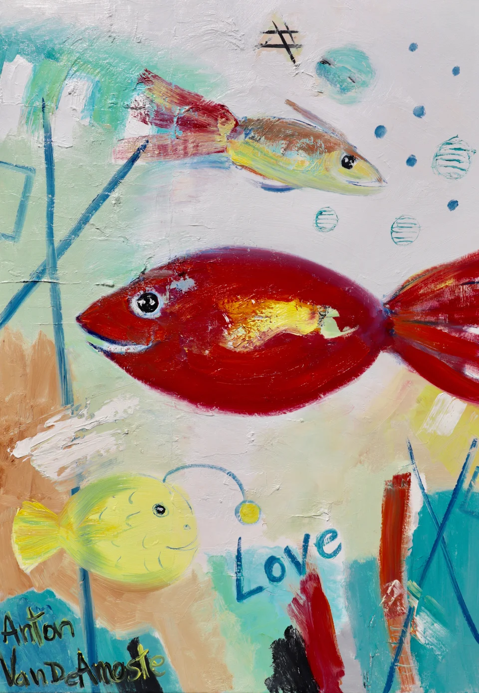 Kunst kaufen, Lagune Kingman Reef - Love, 100 x 70 cm, Ölfarbe auf Leinwand, Berlin, 1.200 €.