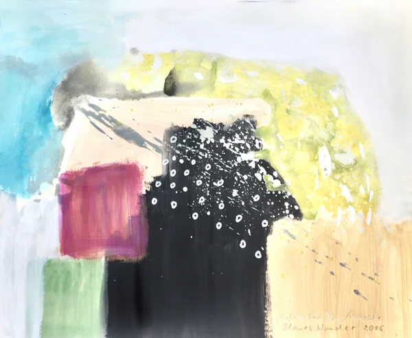 Original Kunst kaufen - VERKAUFT - Blaues-Wunder - Abstrakte Acryl Gemälde auf Papier - Anton Van De Amoste - 2025 - 450 €